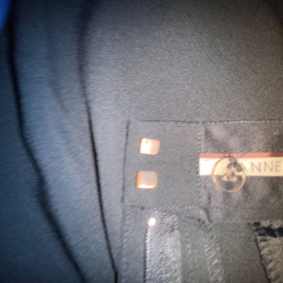 Anne Klein Women Black Dress Professional Wide Leg Pants Career Size 8p Petite - Picture 5 of 13